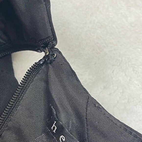 Theory Adison Dress Women's 2 Black‎ Sleeveless Pleated Luxe Wool Blend Pockets - Picture 5 of 13